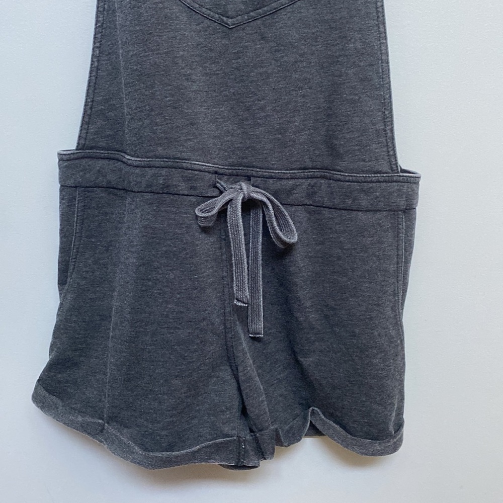 ❗️SOLD❗️Z Supply Charcoal Black Candace Short OverAlls Size L - Picture 6 of 12
